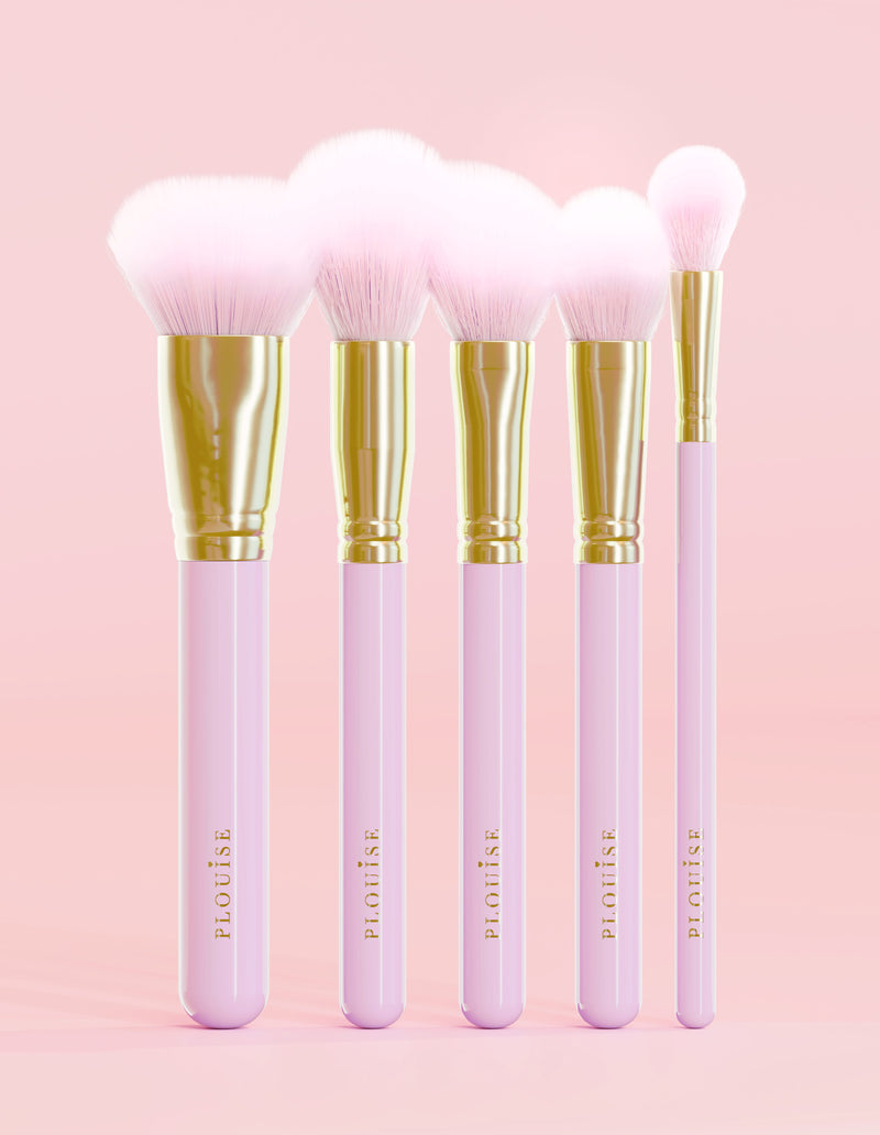 ชุดแปรงหน้าสีม่วง Precision Puffs 5 ชิ้น