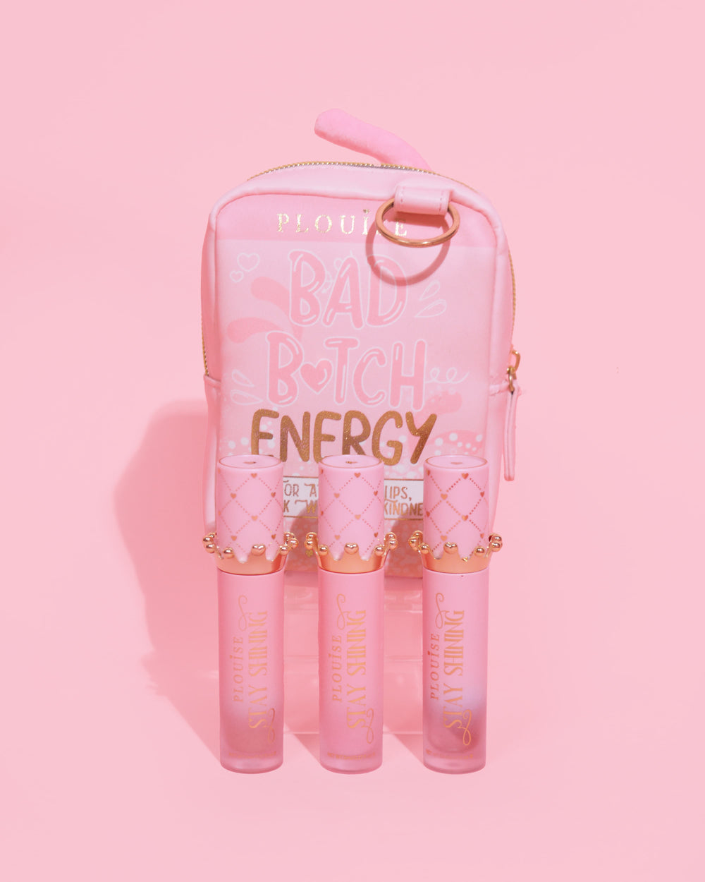 Gloss Boss Stay Shining Lip Oil Trio & กระเป๋า