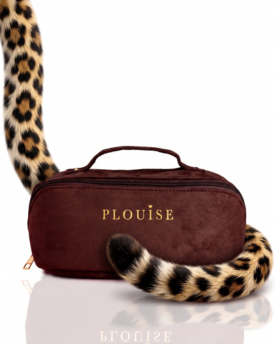 กระเป๋าแต่งหน้า Cheetah Mode สีน้ำตาล
