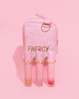 P.Louise Gloss Boss Stay Shining Lip Oil Trio & กระเป๋า