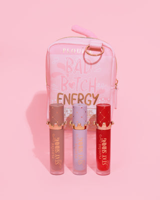 P.Louise Gloss Boss Stay Shining Lip Oil Trio & กระเป๋า
