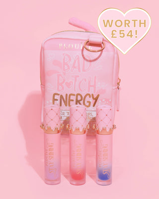 P.Louise Gloss Boss Stay Shining Lip Oil Trio & กระเป๋า