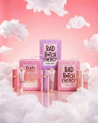 Manifest Crystal Bad Bitch Energy Lip Trio in turkish delight, rainbow sherbet and cherry bubblegum