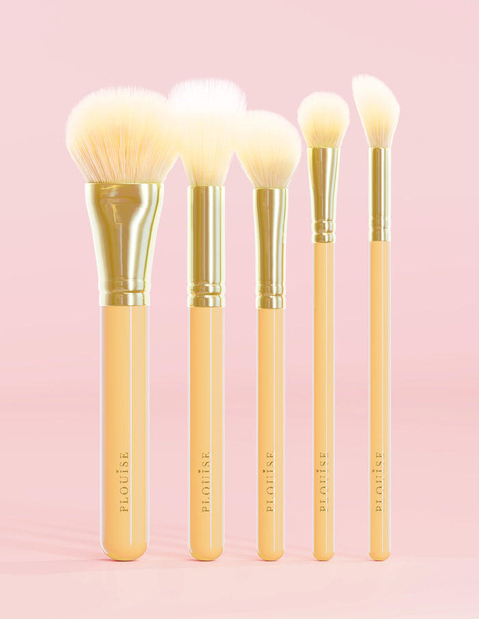 ชุดแปรงหน้าสีเหลือง Contour Crunch 5 ชิ้น