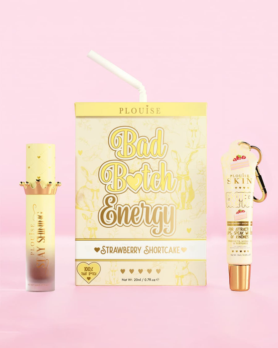 P.Louise Bad Bitch Energy Lip Duo ในสตรอเบอร์รี่ชอร์ทเค้ก