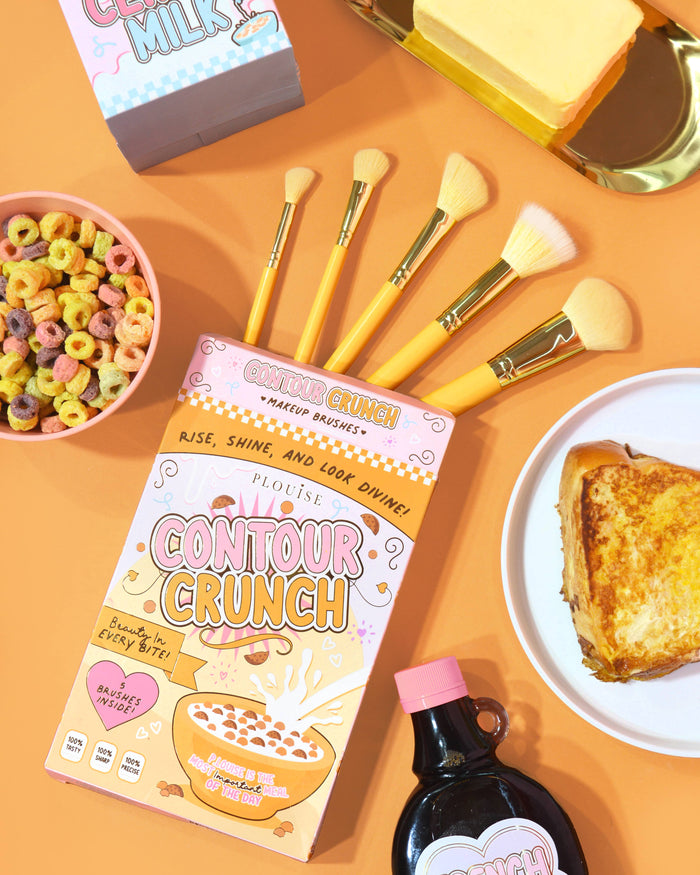 ชุดแปรงหน้าสีเหลือง Contour Crunch 5 ชิ้น