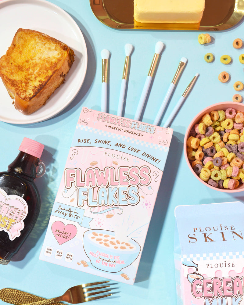 ชุดแปรงทาตาสีฟ้า Flawless Flakes 5 ชิ้น