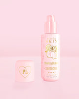 Pink bottle of One Mist Moisturising Mist in strawberry shortcake scent