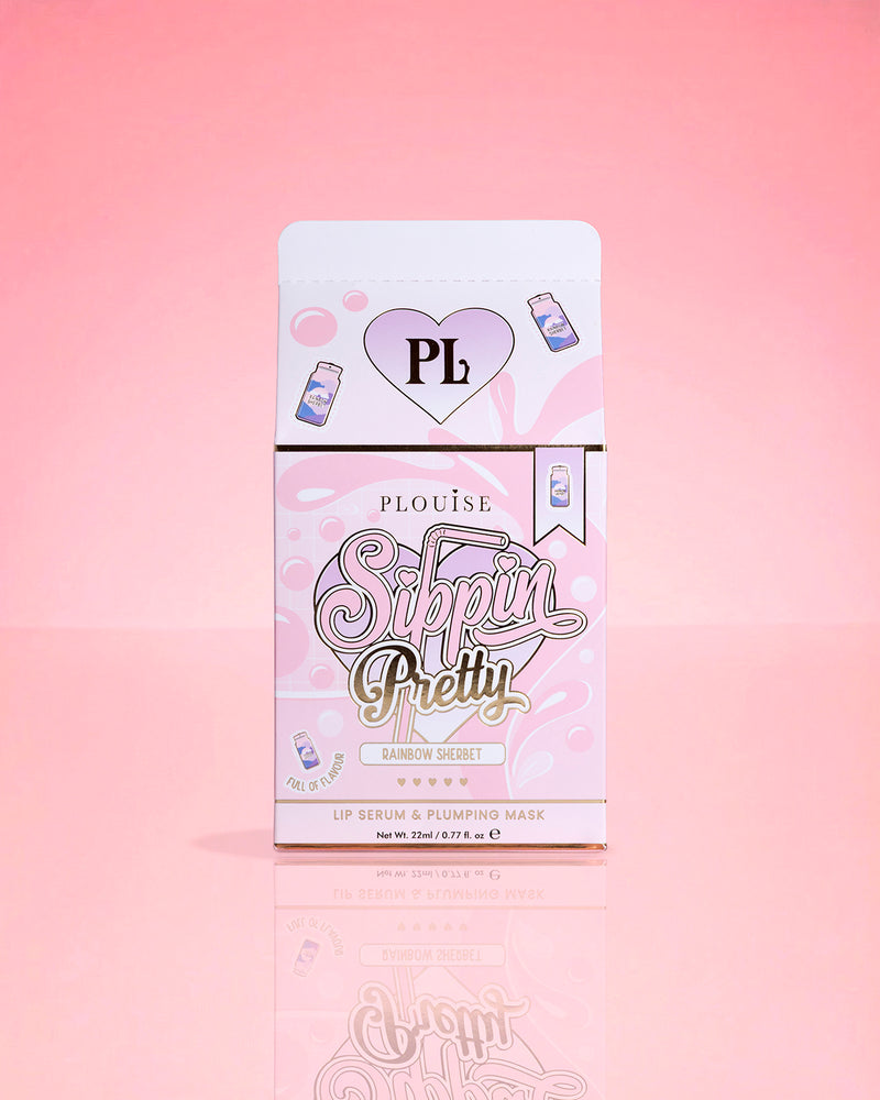 P.Louise Sippin Pretty Peptide Lip Serum & Treatment Duo เรนโบว์ เชอร์เบท บรรจุภัณฑ์